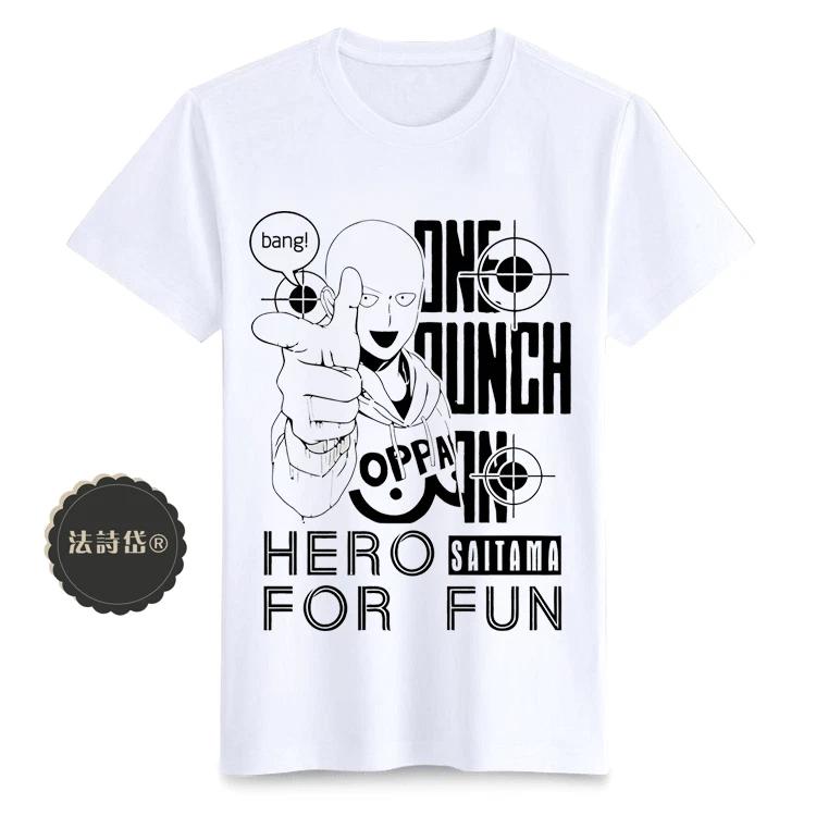 ONE PUNCH-MAN Cosplay Anime Manga T-Shirt White Costumes New 2XL