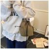 Korean Style Nylon Shoulder Bag Handbag Small Crossbody Bag Casual Drawstring Bucket Bag  Girls
