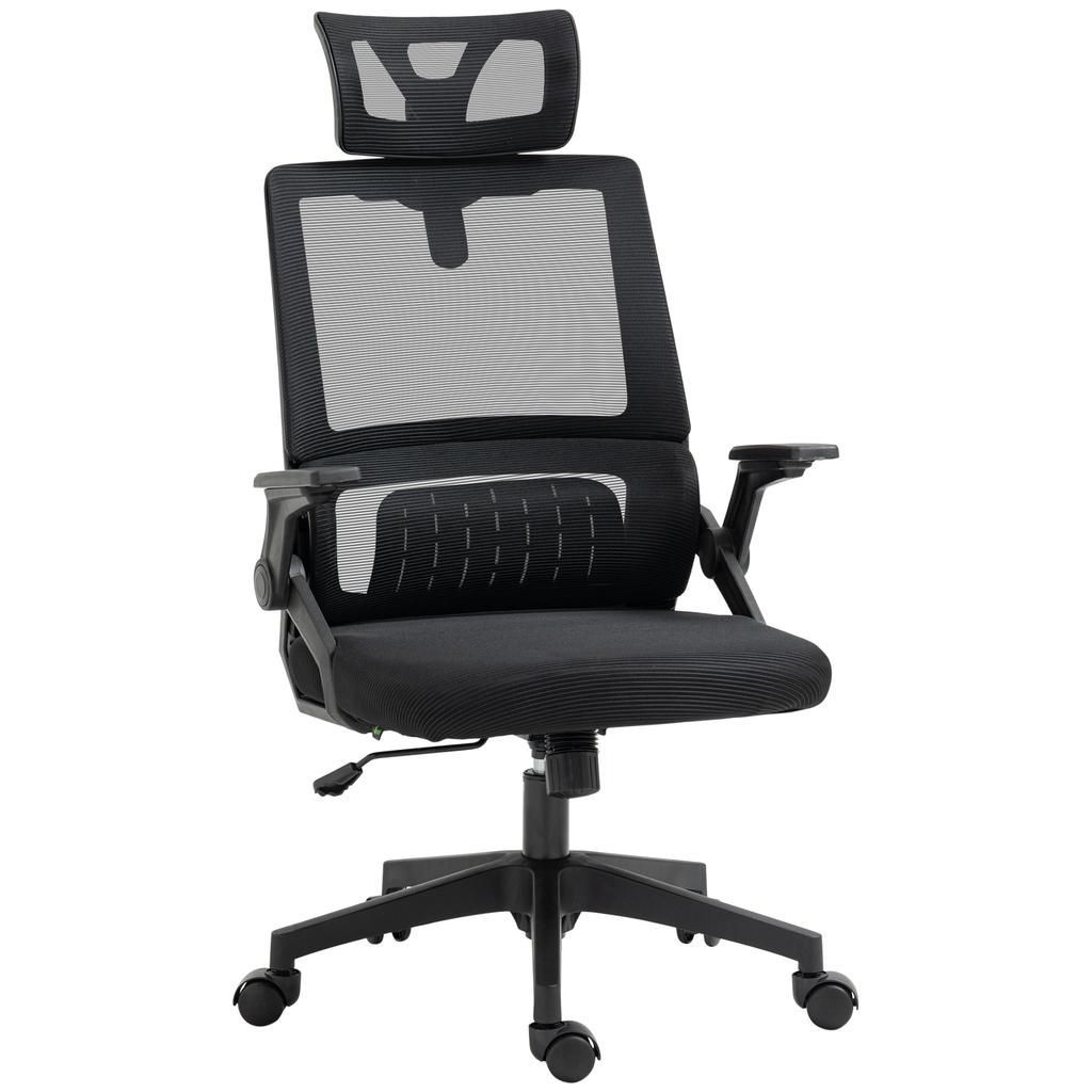 Office Chair, Mesh, Swivel, Height and Headrest Adjustable, 60 X 61 X 104.5-121.5 Cm, Black
