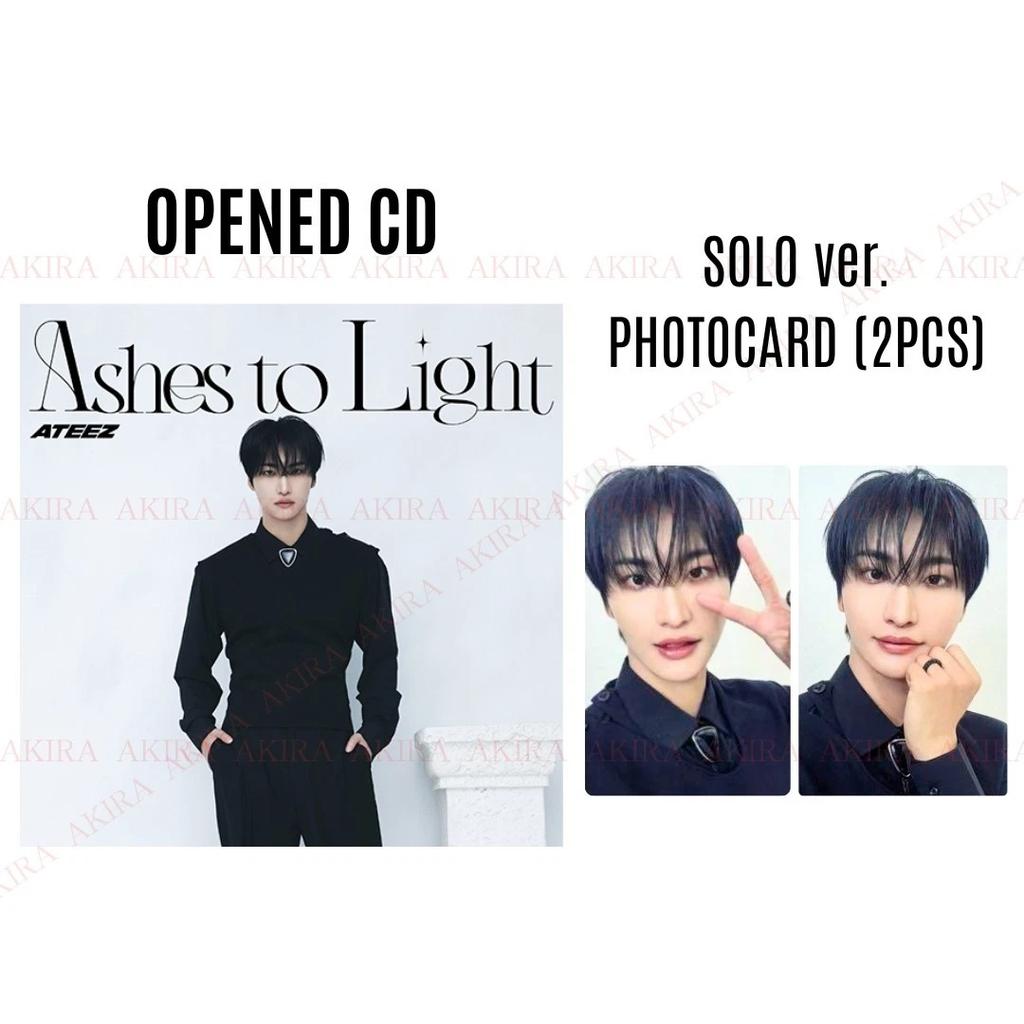 ATEEZ JAPAN 2. VOLLSTÄNDIGES ALBUM Ashes to Light SOLO-Version GEÖFFNETE CD + SOLO-Version FOTOKARTEN-SET