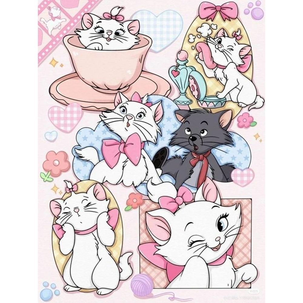 

Disney Diamond Painting Marie Cat A Sweet and Adorable Collection of Illustrations DIY Crafts 5D Mosaic Embroidery Hobby Gifts Home Decor Round 20x30cm