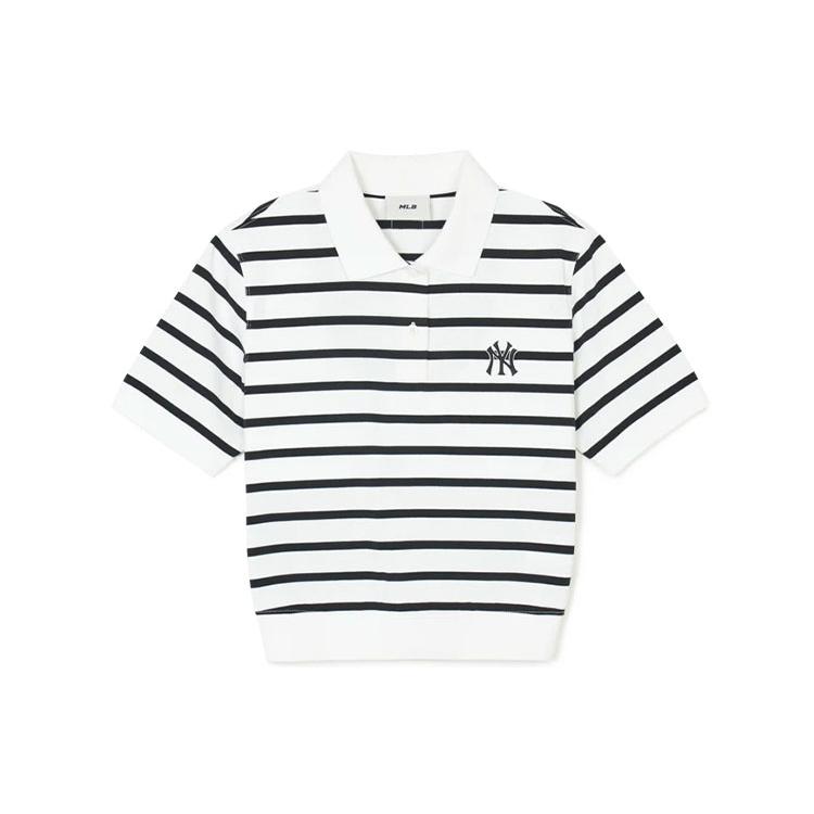 New MLB New York Yankees Polo Shirts Women's White 3FPQV0143-50IVS
