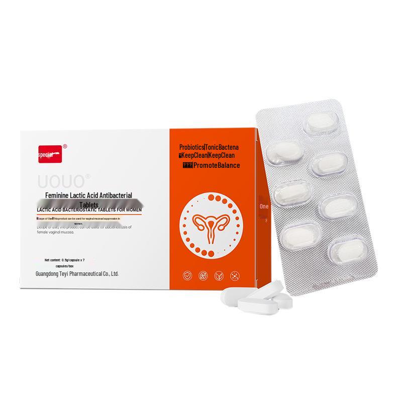 UOUO Women's Intimate Care Lactic Acid Tablets: Antibacterial, Nourishing, and Flora-Balancing Supplement