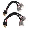 Headlight Harness Adapters H4 9003 2-Pack Male To Female Dual Branch Cable for Truck Pickup with LED Wire Cable Plug