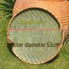 Large Handmade Bamboo Winnowing Basket - Round Woven Tray/Sieve for Drying or Decoration