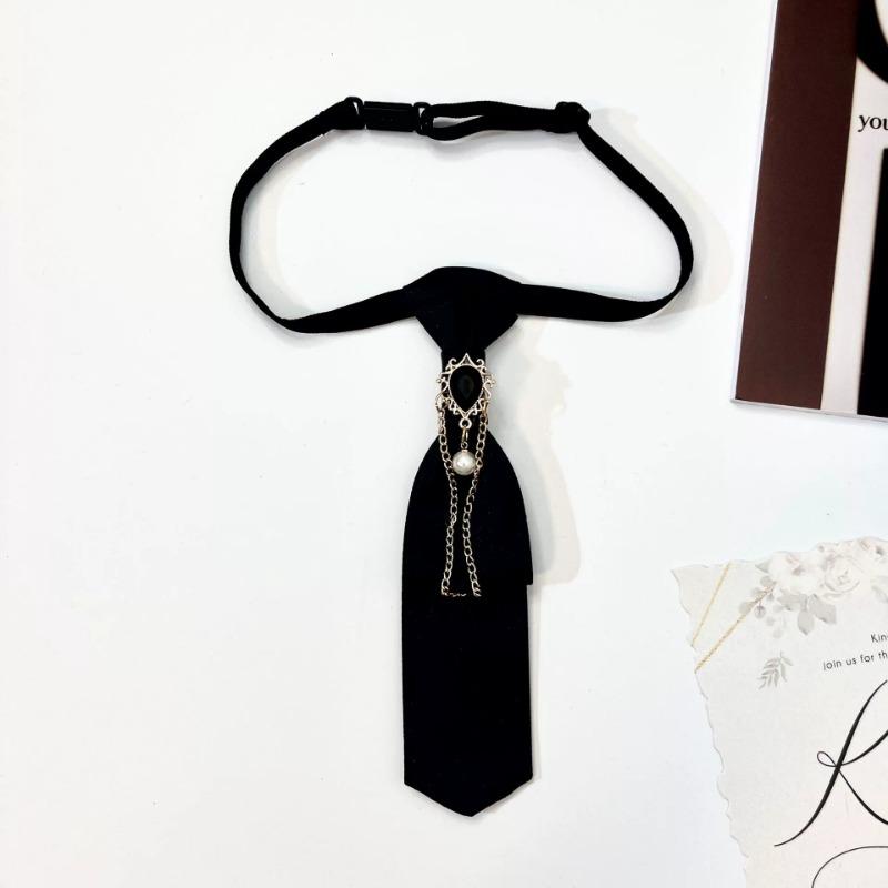 9 Styles Fashion Necktie Metal Chain Crystal Pendant Jewelry Bowtie Evening Adjustable Pre-Tied JK Shirt Decoration Bow Tie