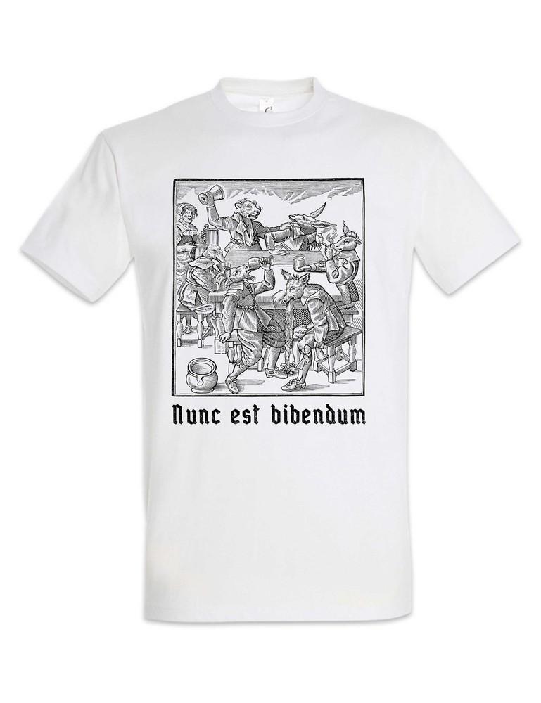 Nunc Est Bibendum T-Shirt Latin Medieval Party Wasted Teacher Professor