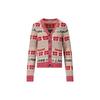 Ganni Løs V-hals Knap Langærmet Strikket Sweater Dame sweater Lyserød K1959999