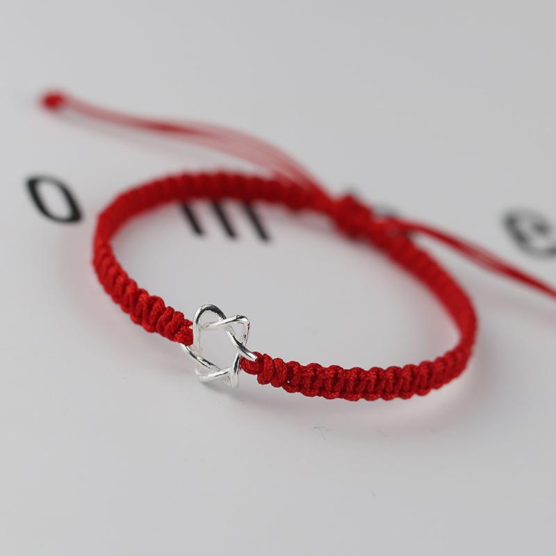 Original Handmade S925 Sterling Silver Six-Pointed Star Guardian Bracelet for Women