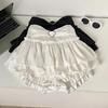Herz-Schnalle Mehrlagiger Minirock Damen Rüschen Miniröck Kawaii Skort Y2K Japanischer Balletcore