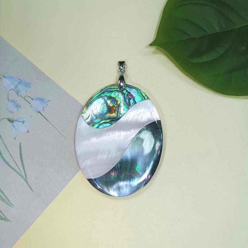 Geometric Shell Pendant Necklace For Jewelry Making Artisans