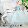 European Fashion Doll Supermodel Blue Dress Doll Princess Dress  For 30cm Doll/for 1/6 BJD Dolls