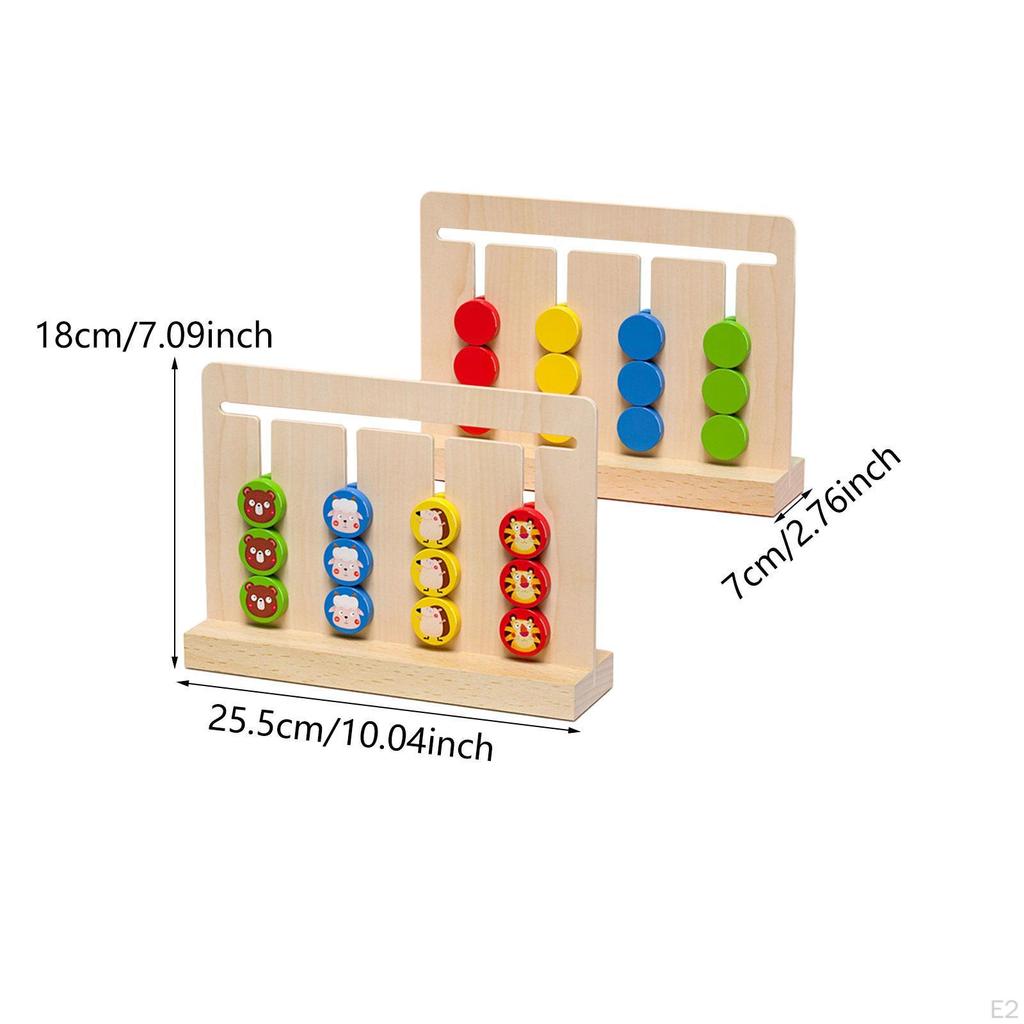 Slide Puzzle Logical Game Sliding Color and Shape Matching for Boys Girls Age 3 4 5 6 7 Years