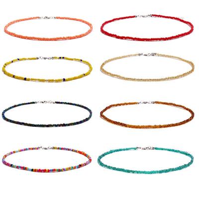 Εξαιρετική χειροποίητη Μόδα για γυναικεία κολιέ με κοντό απλές χάντρες