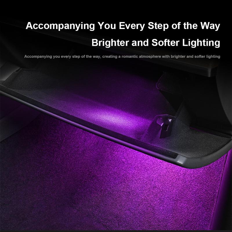For Tesla Model Y Juniper 2025 Interior Footwell Lights Model 3 Highland Ultra-Bright Car LED Trunk Puddle Door Ambient Bulbs