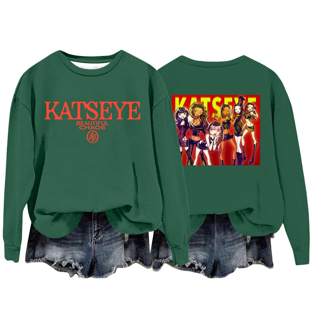 Women's Fashion Casual Long Sleeve Loose Printed Sweatshirt