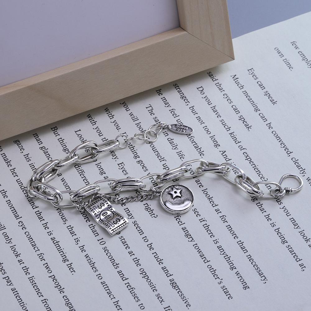 Punk Coole Männer und Frauen Accessoires Mode Armband Multi-Element Vintage Dollar Tag Sterne Mond Casual Luxus Schmuck