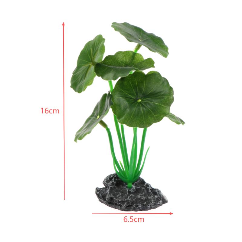 Artificial Aquarium Plants Realistic Floating Leaves Sturdy Stem, Reptile Terrariums Water Tank Decoration