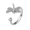 Fashionable Swirling Zirconia Ring With Dragonfly Design For Womens Stylish Jewelry