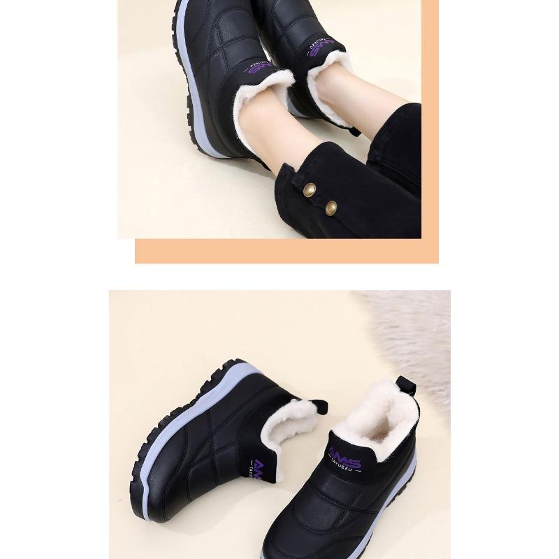 Shoes, Women's New Winter Fleece Thickened Casual and Comfortable Snow Boots, Non-slip and Warm Soft Soles, One Foot of Mom Shoes