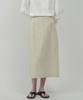 Mot Autumn Basic Slit Skirt - Dark Ivory