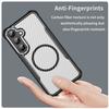 For Samsung Galaxy S25 FE Case Compatible with MagSafe Hybrid Phone Cover Carbon Fiber