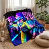 Kpop Demon Hunters Trykt Flanell Kastepledd Mykt Varmt Lettvekts Helårspledd for Sofa Seng Camping Hjemmeinnredning Julegave