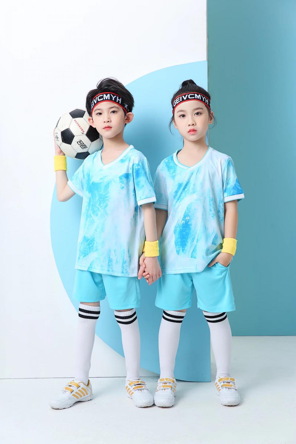 

Football Suit Men S And Women S College Students Short-Sleeved Sports Adult Children S Quick-Drying Training Suit Competition Jersey Summer 701 S озеро синий