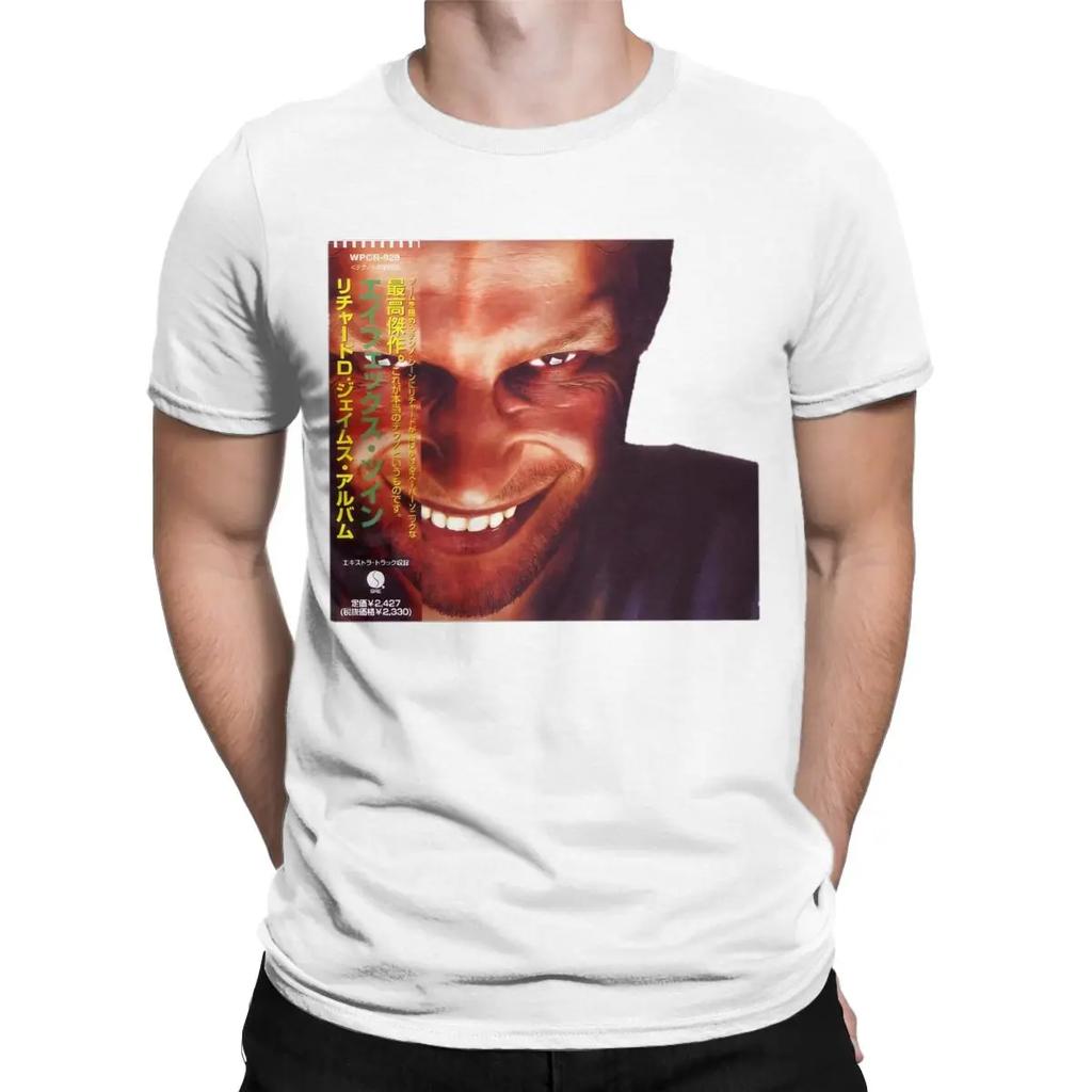 Aphex Twin - Richard D T-shirt da Uomo in Cotone T-shirt Divertenti Girocollo Maglietta a Maniche Corte Abbigliamento Taglie Forti