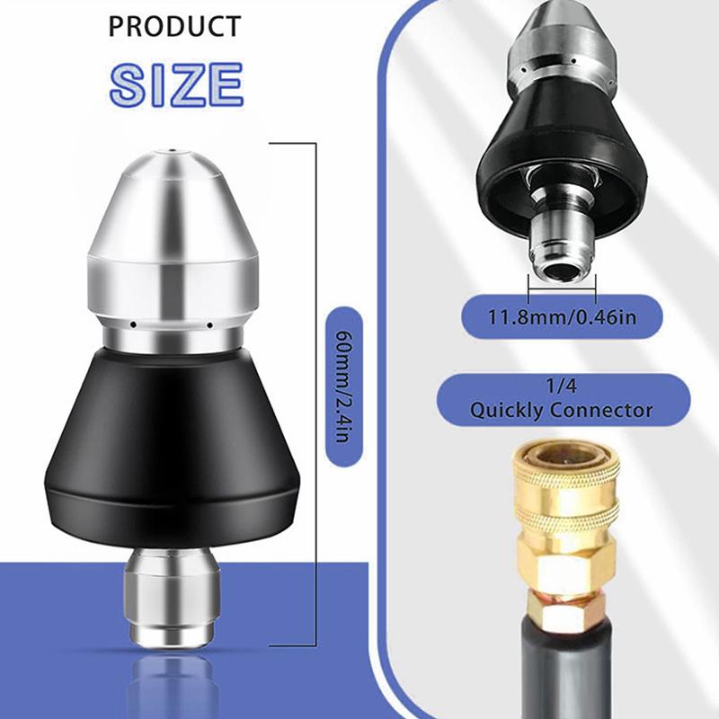 1-teiliges Schnelleinsetzen, Hochdruck-Reinigungsmaschinendüsen, Ausbaggern kommunaler Abwasserleitungen, Reinigungsmaschinendüsen