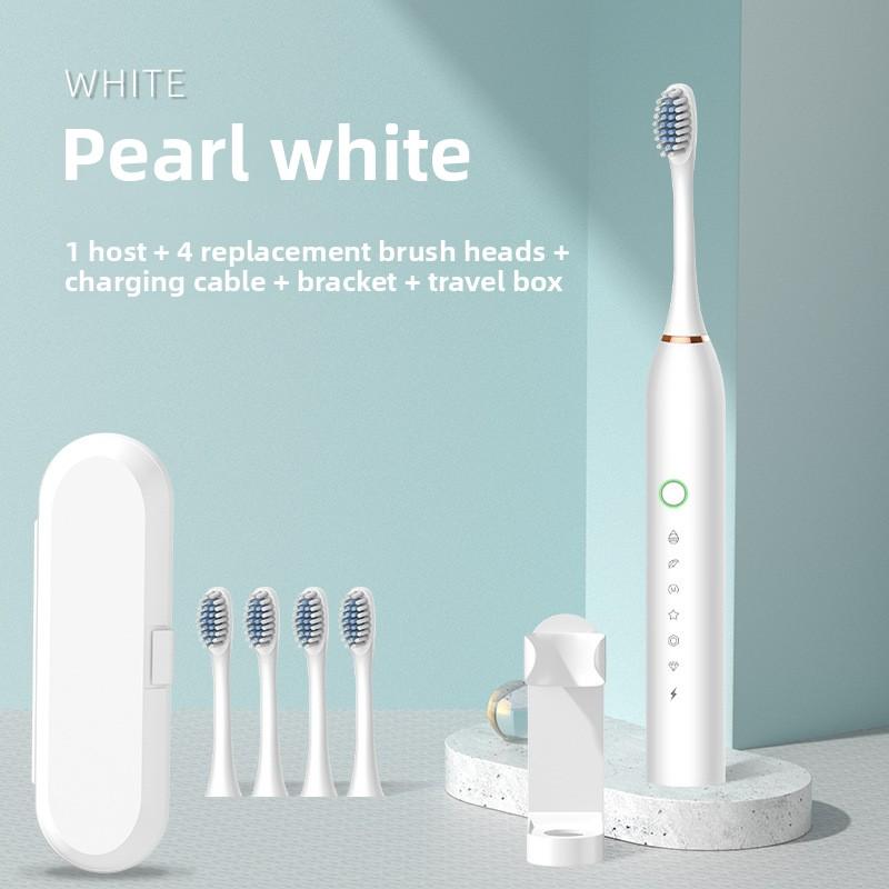Electric Toothbrush Adult Bright White Automatic Charging Waterproof Sonic Soft Bristle Brush Men and Women Couple Children Set Toothbrush