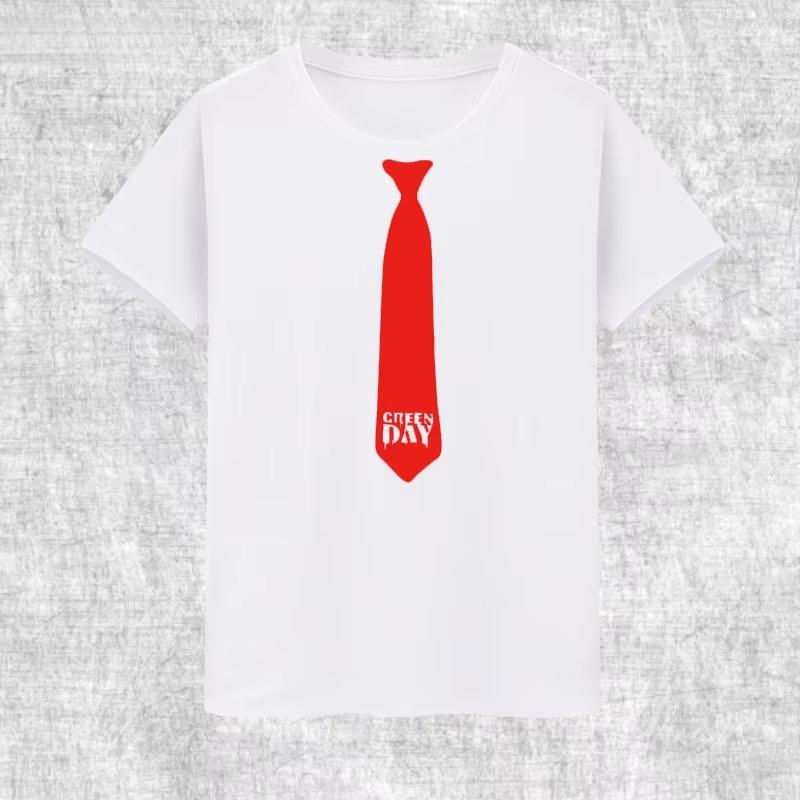 Tie Retro Punk Rock Style Black And White Silhouette Graphic Tee Cotton Unisexs Unisexs Tshirt Summer Streetwear