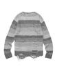 THEVINYLHOUSE Grunge Stripe Sweater Gray