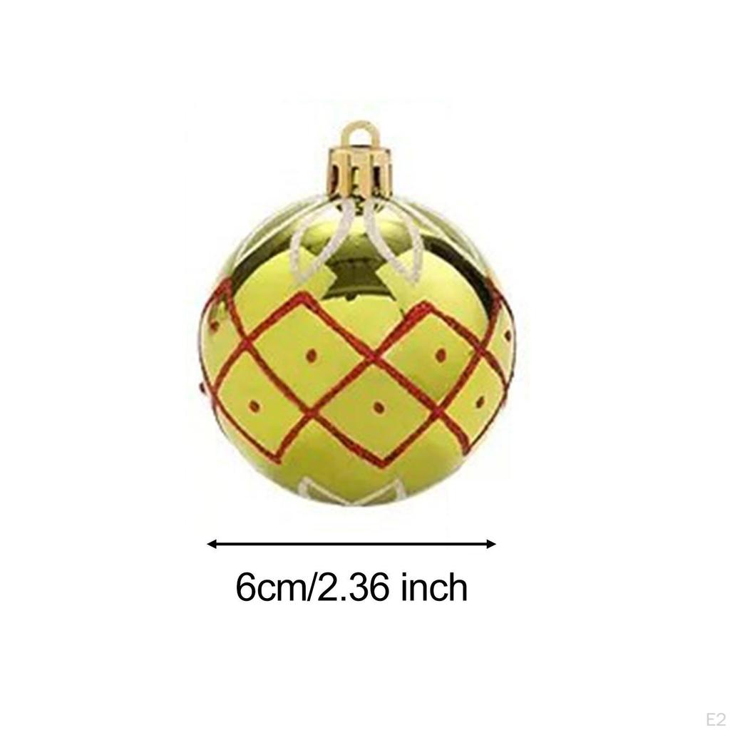 16 Christmas Tree Baubles, Small Ornaments, Decorative Balls for The Holidays,