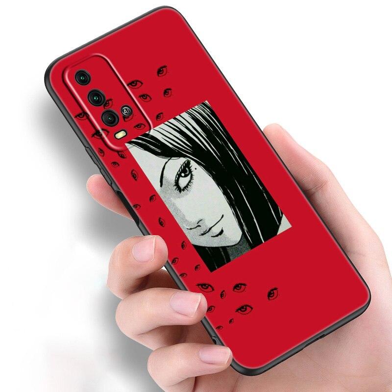Hororový komiks junji ito Tomie Tees Glitchcore pouzdro na telefon pro Xiaomi Redmi Note 11 10 9 8 Pro 11T 10T 10S 9S 8T 9 9A 9C 9T kryt