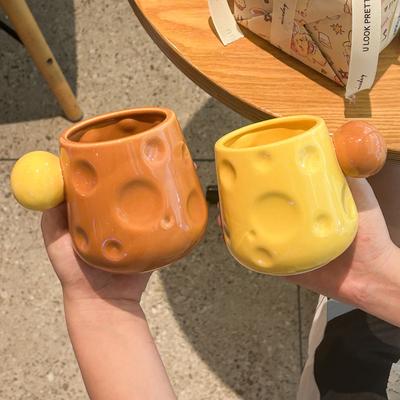 Cheese Cheese Water Cup for Home Cute High Value Ceramic Mug Couple Office Coffee Cup Birthday Gift