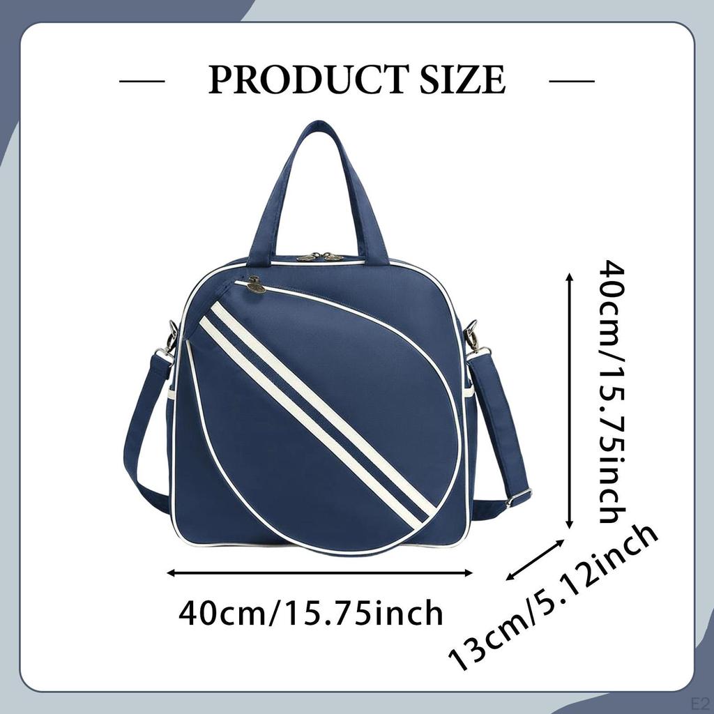 Pickleball Tote Bag Tennis Shoulder Adults Beginners Crossbody Large Capacity Lightweight