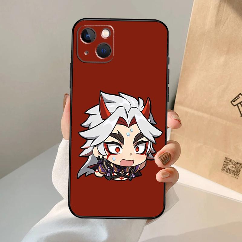 Genshin Impact Arataki Itto Phone Case For iPhone 17 Air 16 15 14 11 12 13 Pro Max 12 13 Mini 15 16 Plus 16e Cover Coque