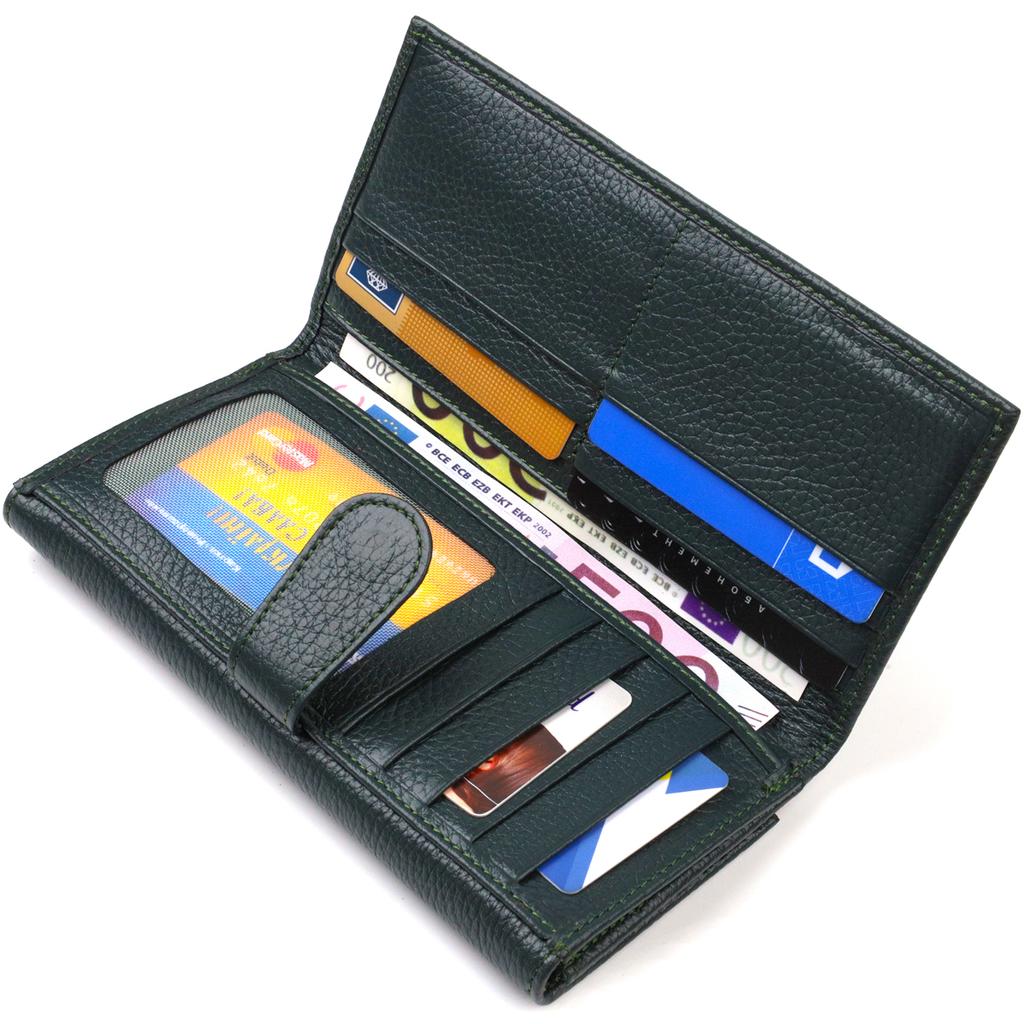 Practical Women's Wallet Made of Genuine Leather Flotar CANPELLINI 21854 Green