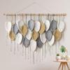 Cotton Rope Woven Leaf Tapestry Colorful Nordic Wall Art for Living Room Bedroom