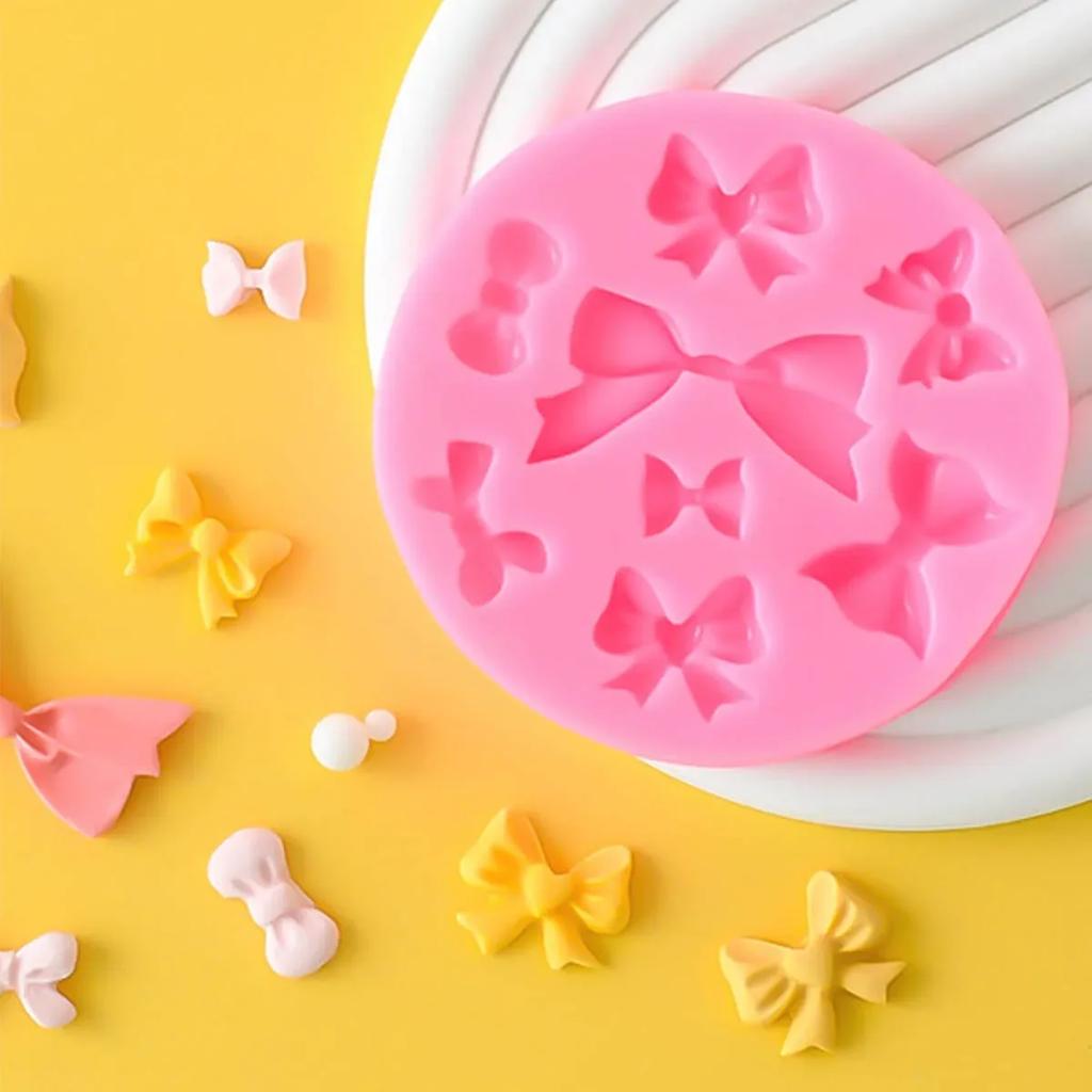 1pc - Cute Bow Mold, Bow Art Mold, Cake Soap Aromatherapy Candle Mold, Craft Decoration Mold