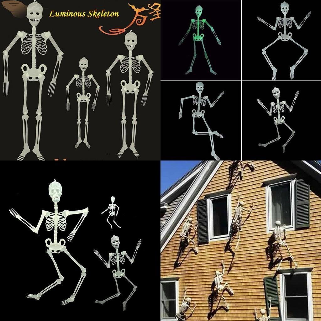 Halloween Scary Prop Luminous Hanging Human Skeleton Outdoor Party Decoration