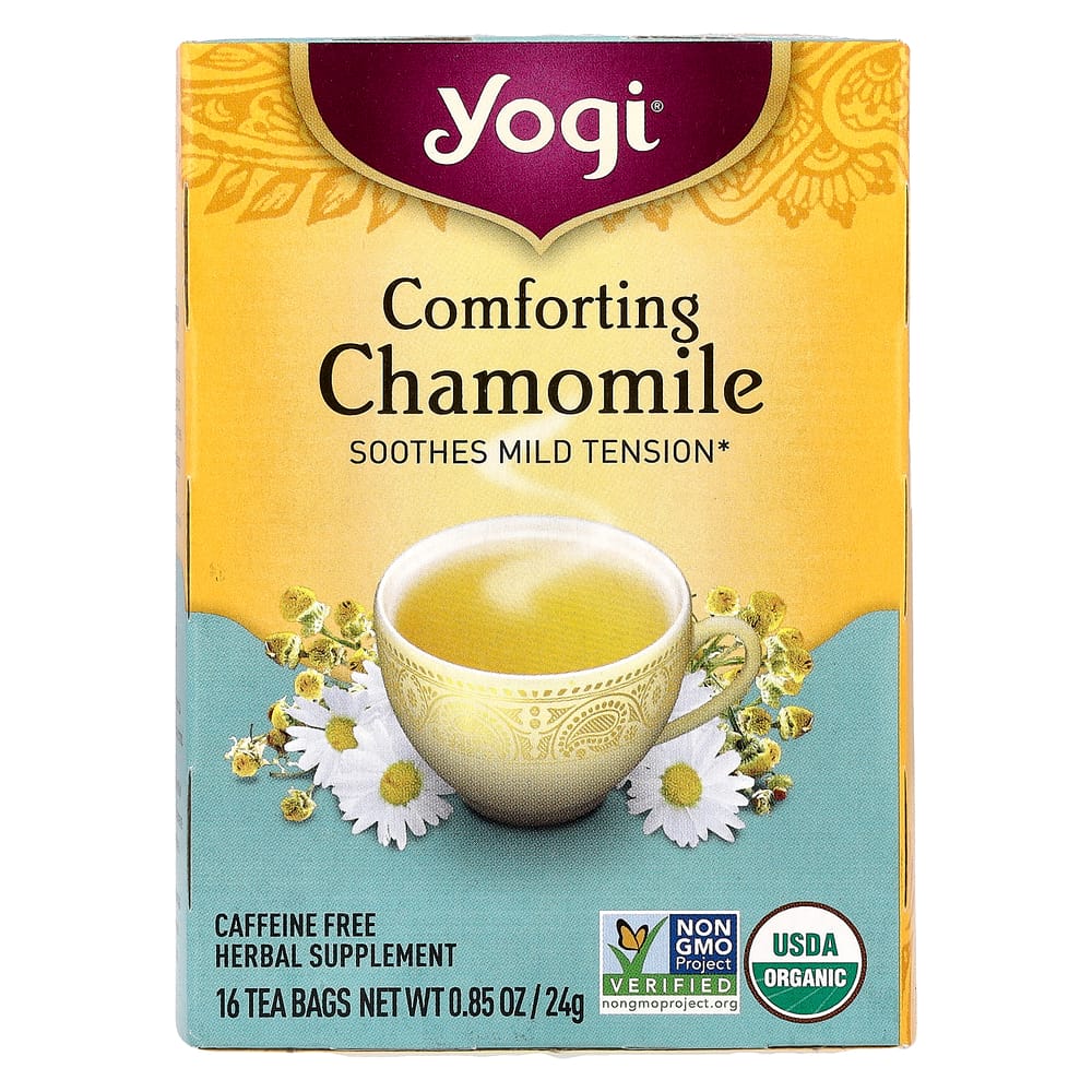 Yogi Tea Soothing Chamomile Caffeine-Free Herbal Tea, 16 Tea Bags, 24g (0.85 oz)
