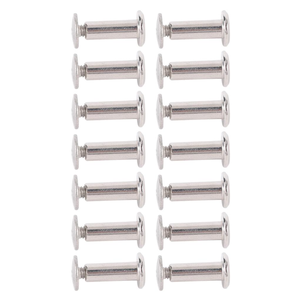 100 Sets Rivet and Screw Stainless Steel M2.5 Flat Round Head Rivet Stud Fastener Set for Leather Crafts Decoration