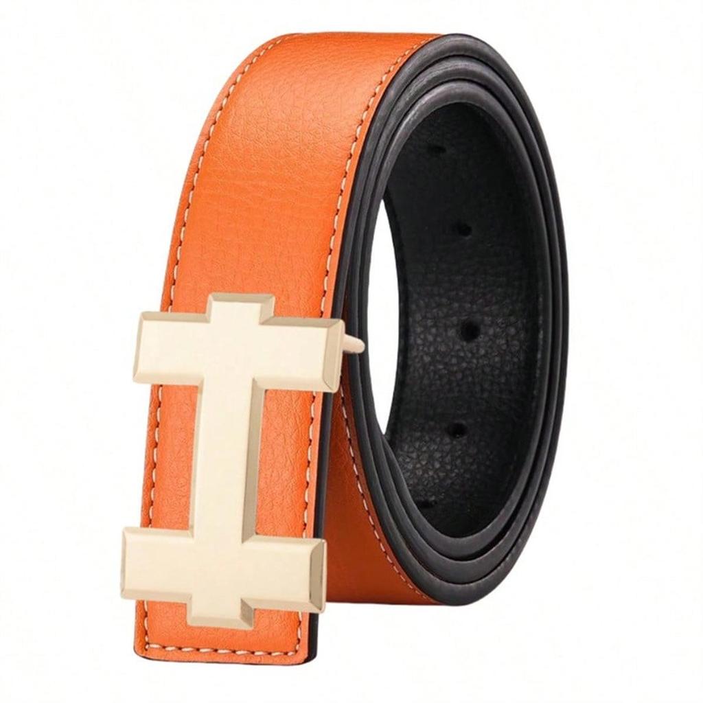 Neuer Herren-Gürtel aus Lychee-Körnerleder mit H-Schnalle - Stilvoll und vielseitig für Freizeitkleidung