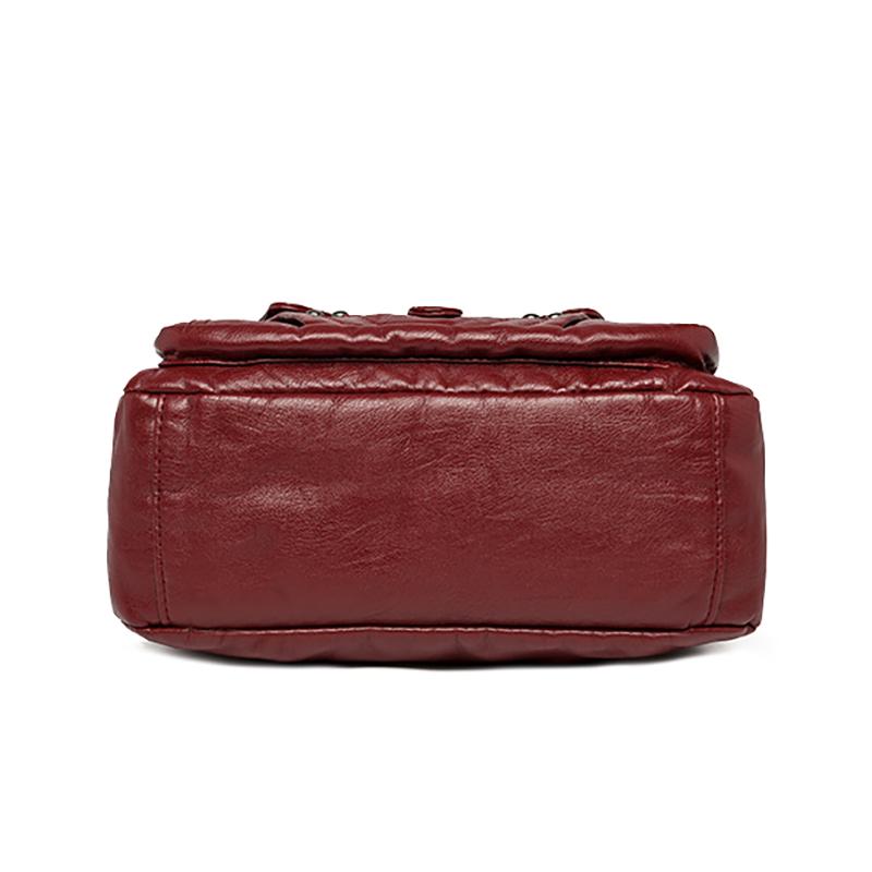 Retro PU Bag Large-capacity Middle-aged Mother Bag Lightweight Leisure Messenger Bag