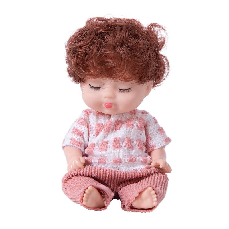 

Mini Baby Sleep Doll 6 Piece Set Rebirth Doll Toy Handmade Doll Clothes Joint Movable Bjd Doll Set Holiday Children Gift