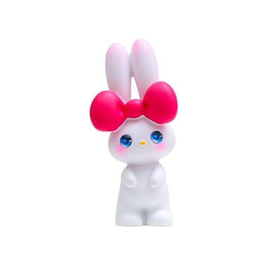 Fashion Eye-catching Decorative Non-fading Adorable Bunny Rabbit Sculpture Ornament Office Supply Statue