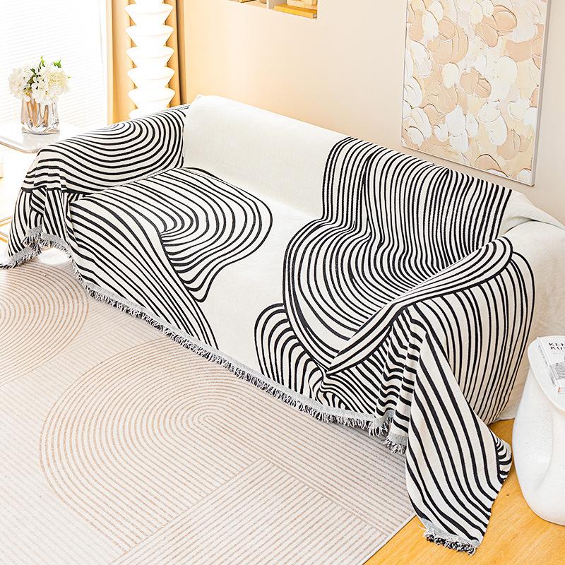 סגנון פשוט ארבע עונות אוניברסלי שאנל פוקה מגבת ספה הכל כלול אוניברסלי כיסוי ספה מקשה אחת צמר לא נדבק