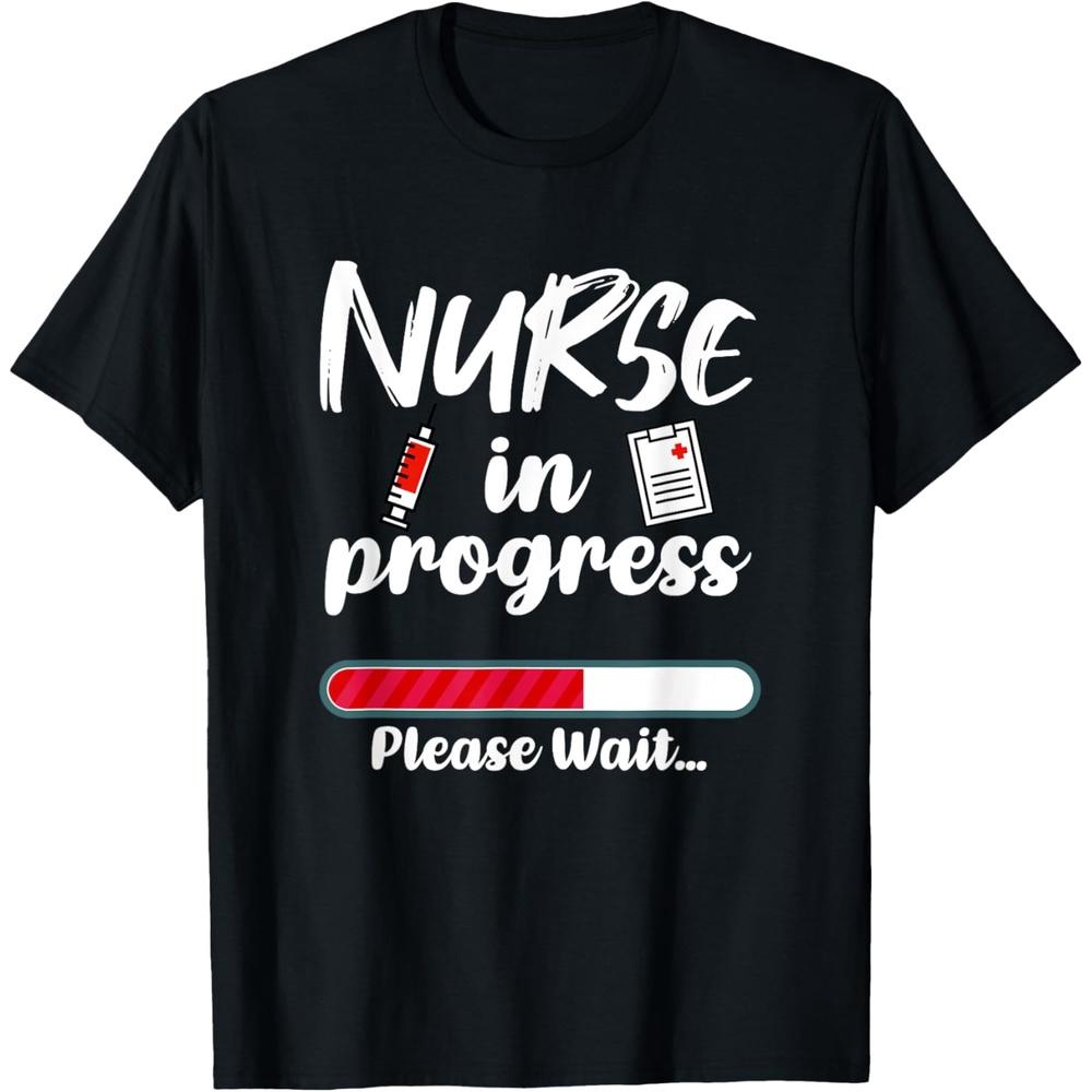 Nurse In Progress Loading Funny Nursing School T Shirt XL